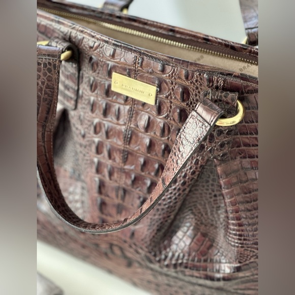 NWT- Brahmin Hunter Quartz Stanton Tote/Bag/Purse - Crocodile Brown - Picture 13 of 16
